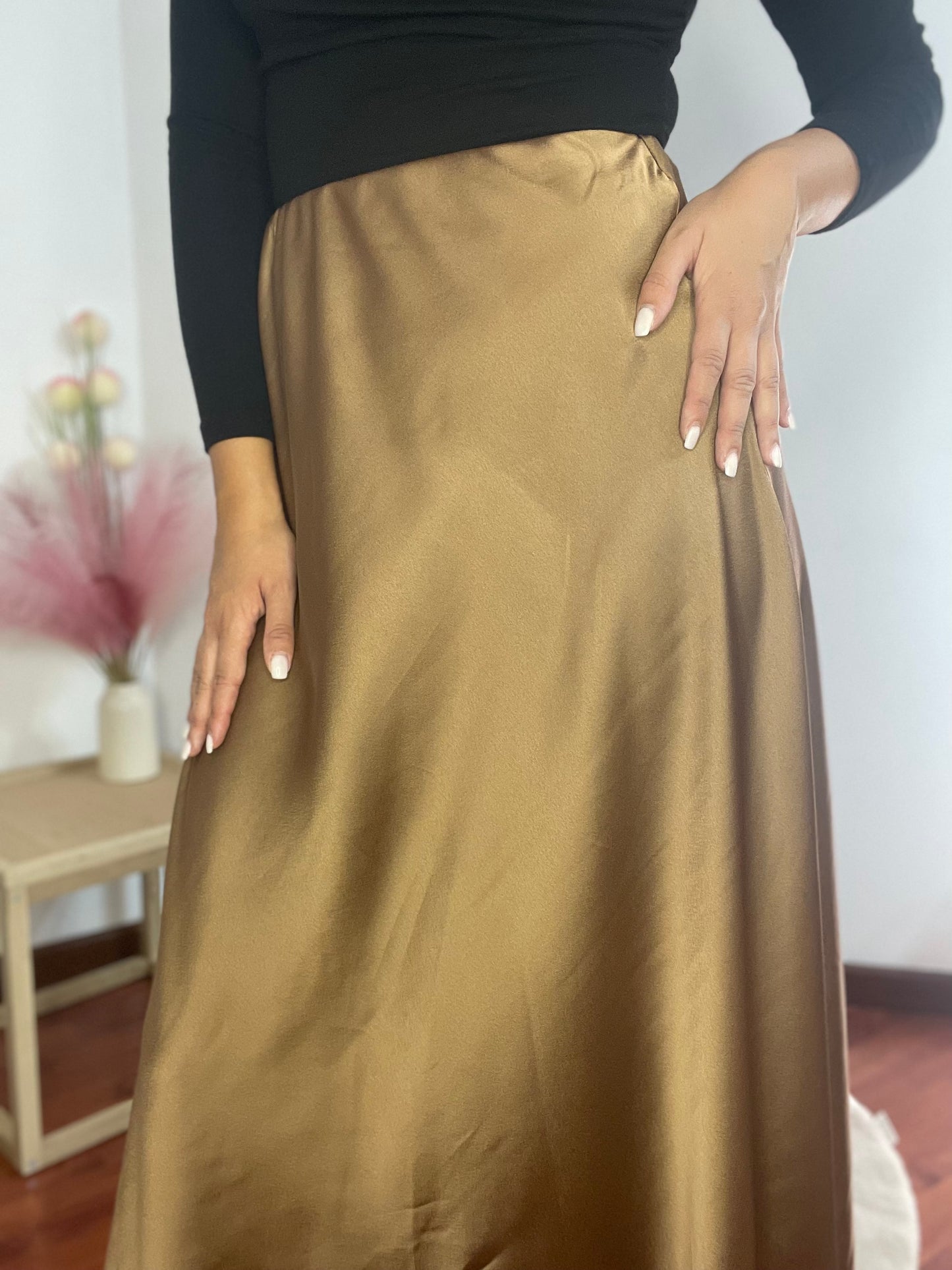 Gonna Satin Tinta Unita