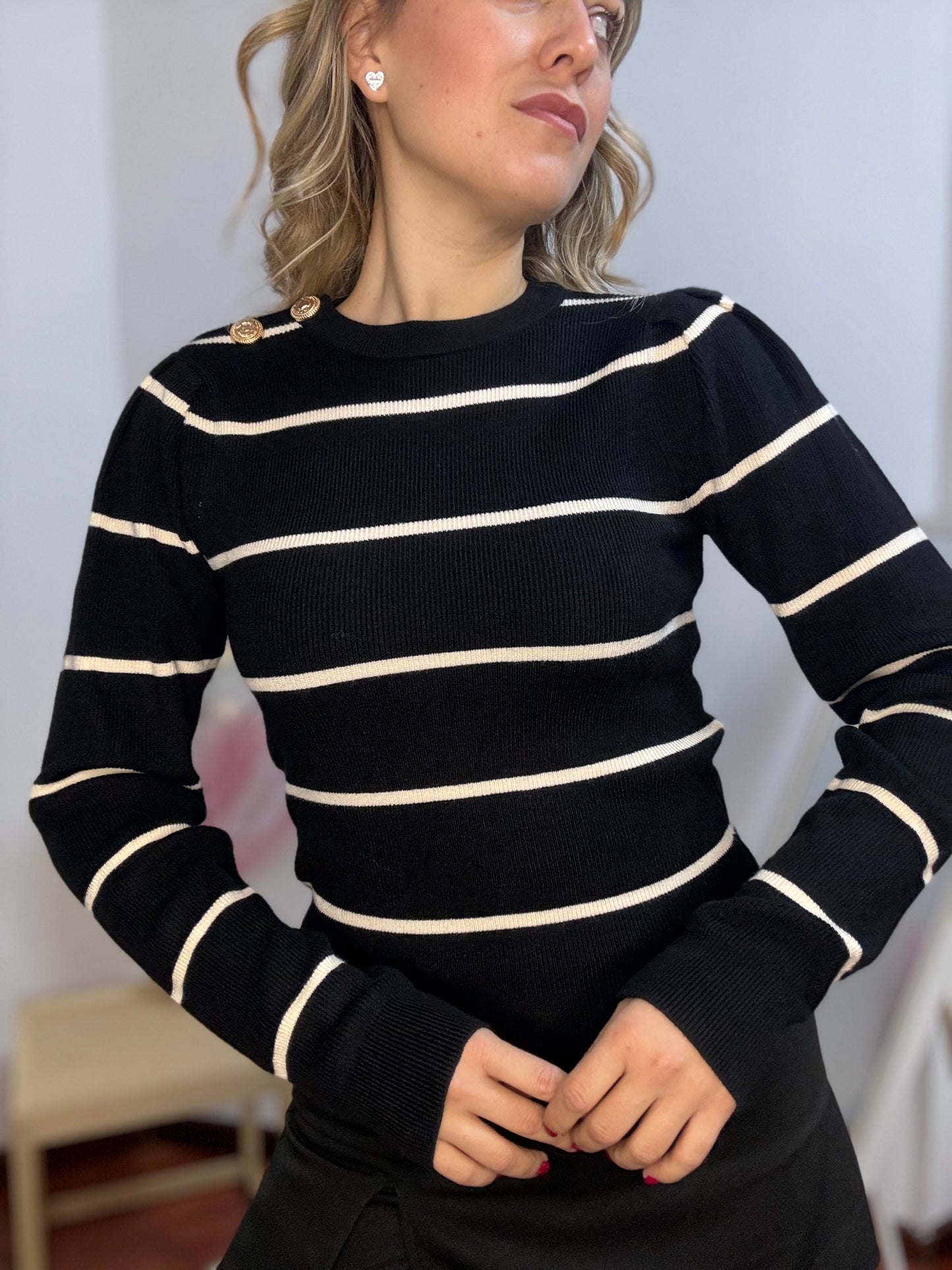 Maglione Con Bottoni