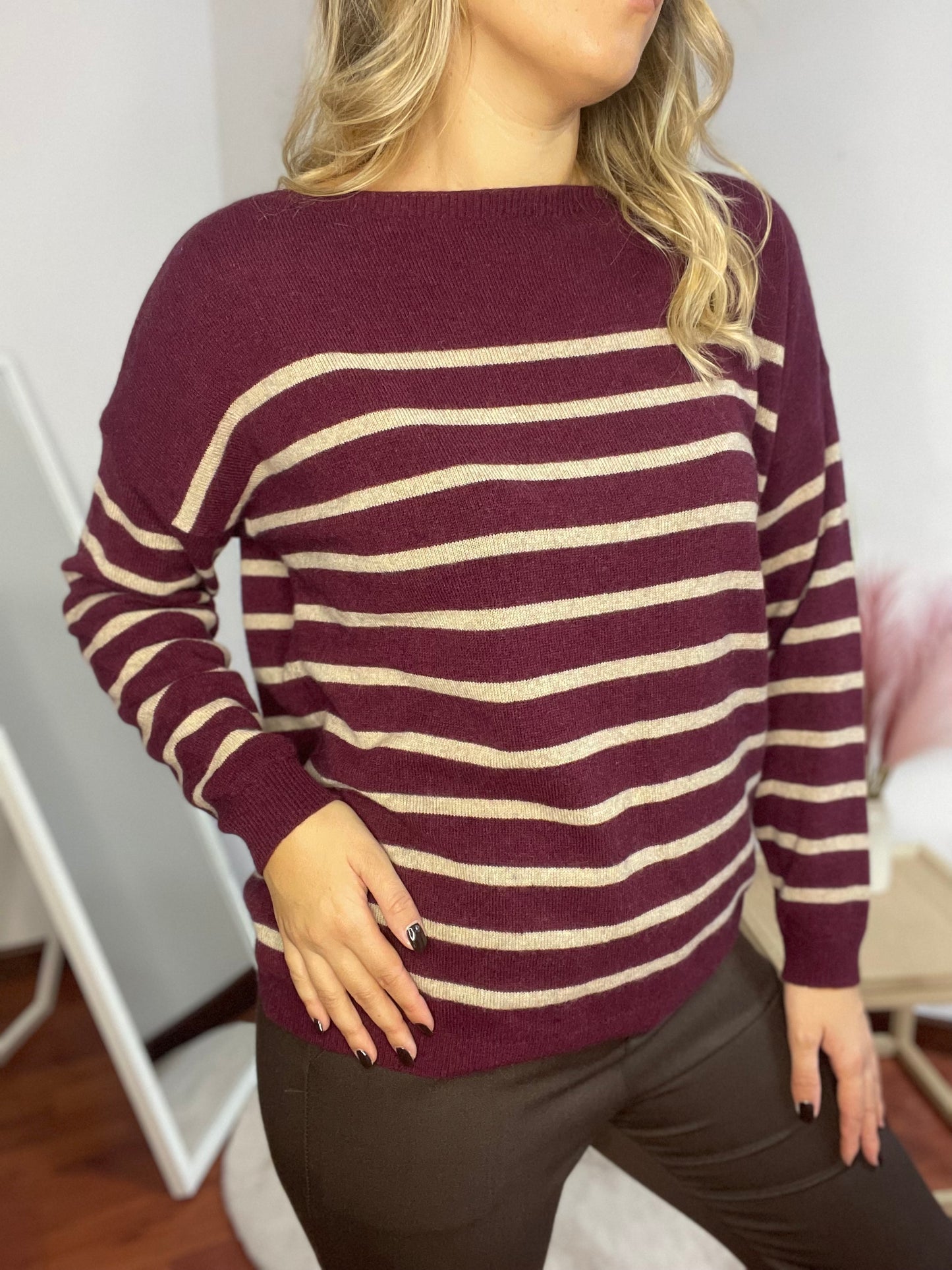 Maglione Righe Cashmere