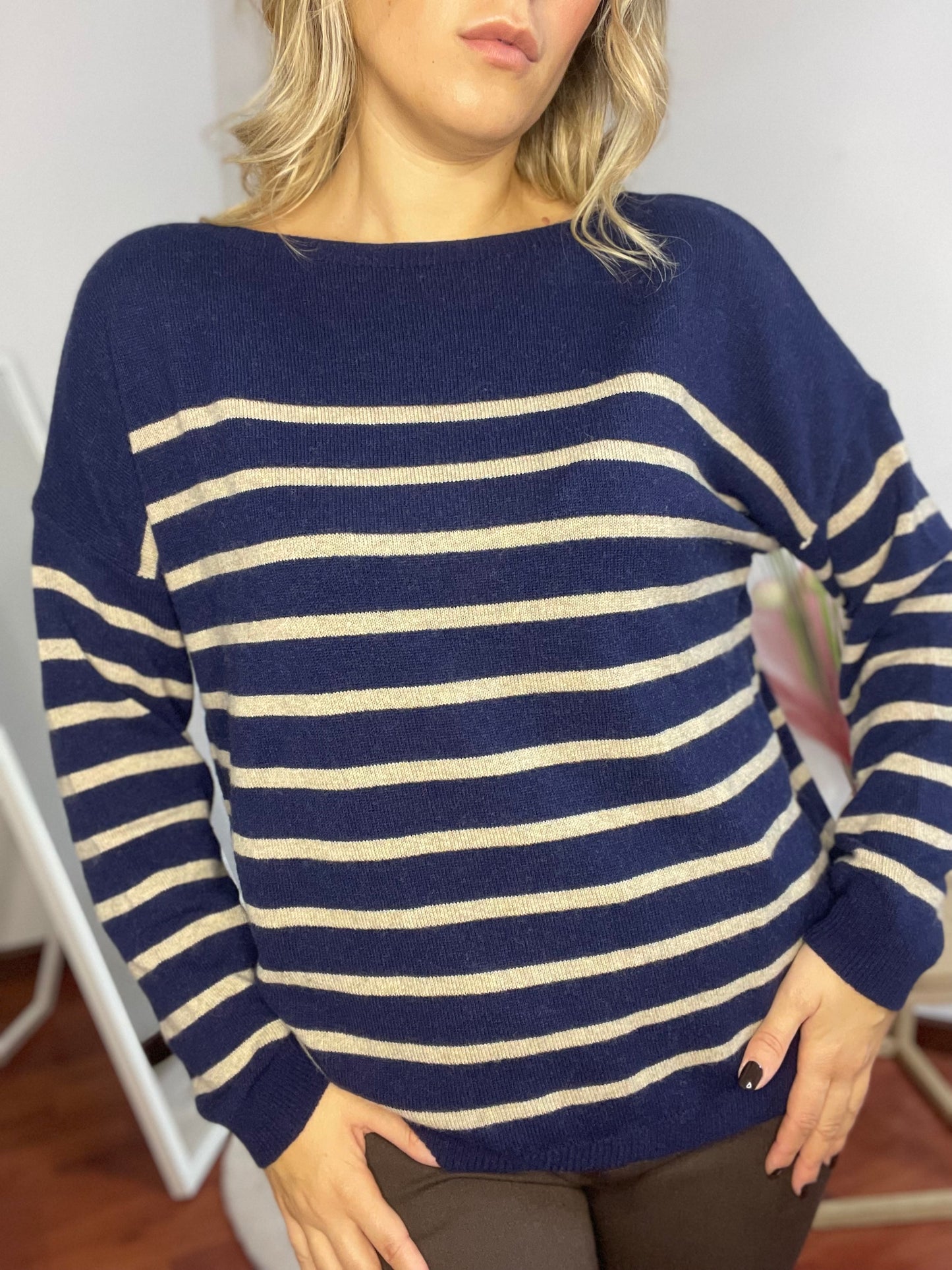 Maglione Righe Cashmere