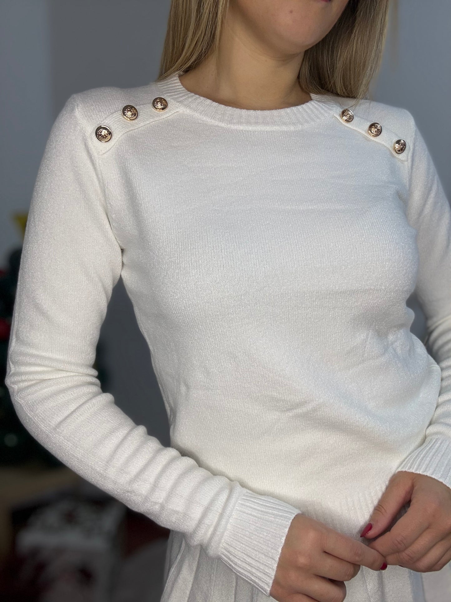 Maglione con Bottoni