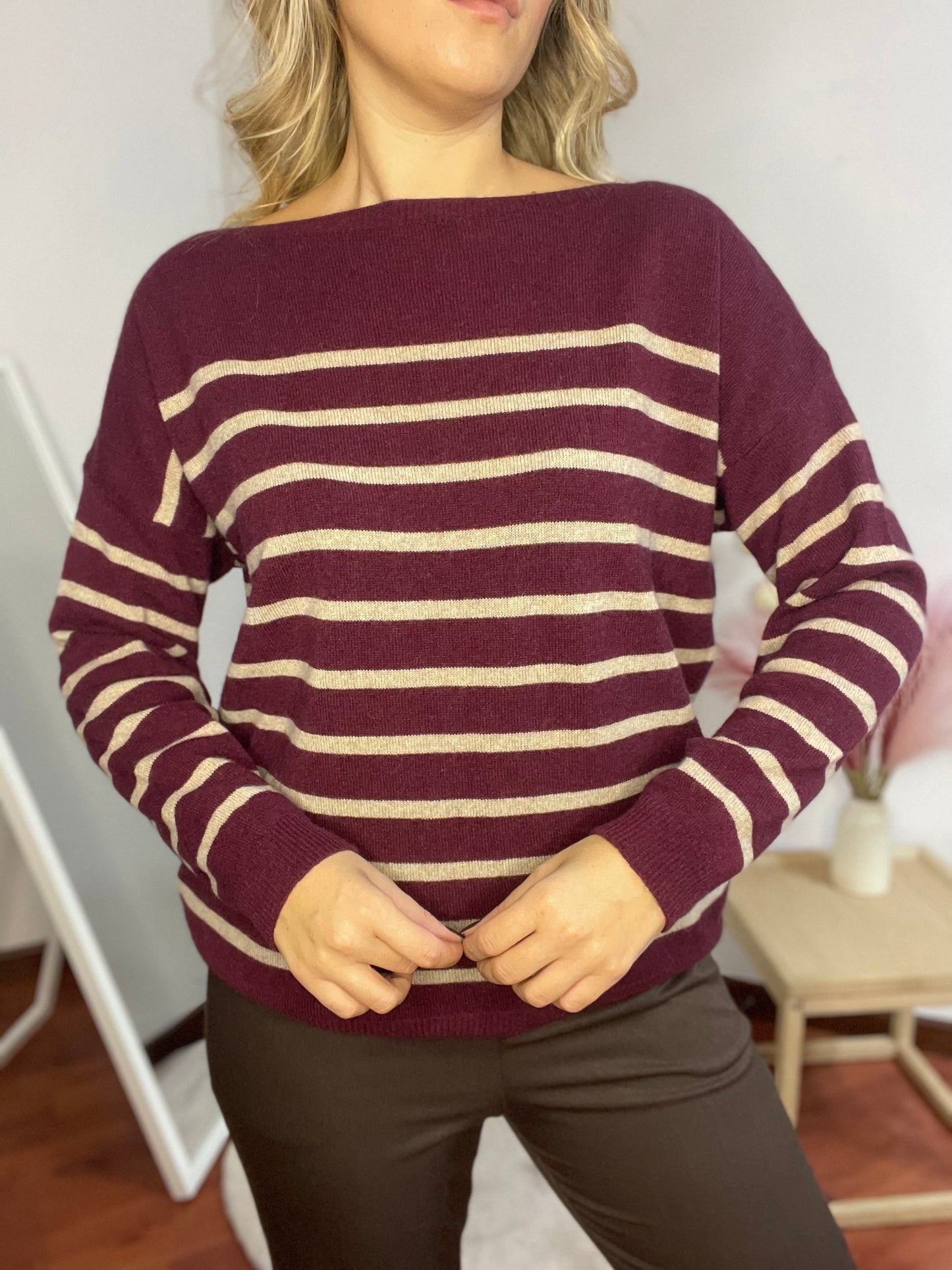 Maglione Righe Cashmere